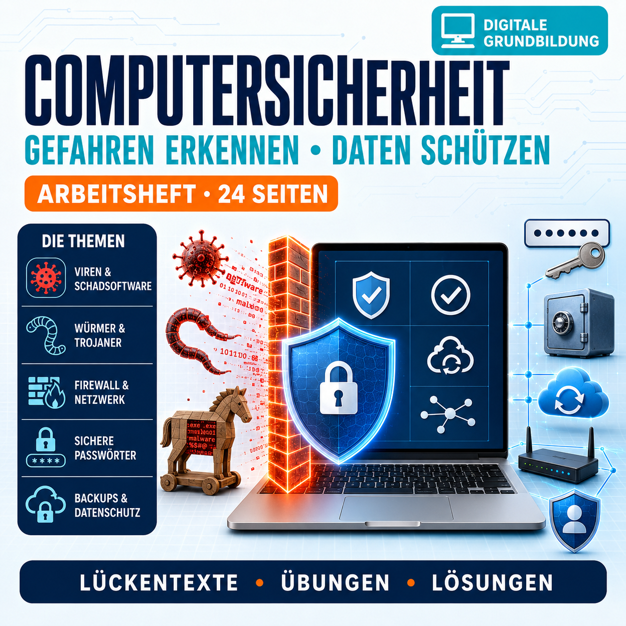 Computersicherheit (PDF) | 24-seitiges Arbeitsheft