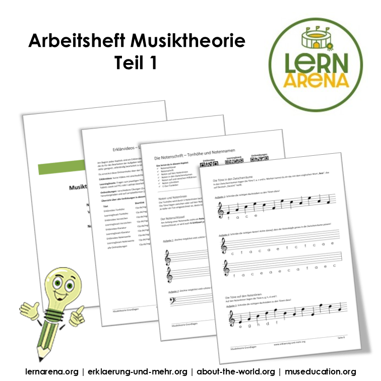 Musiktheorie Grundlagen – Teil 1 – 29-seitiges Arbeitsheft (PDF)