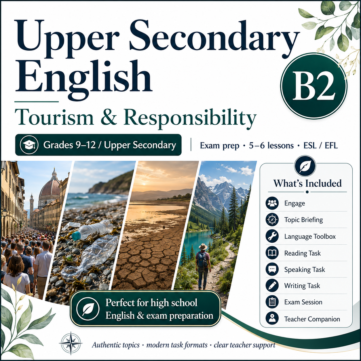 Upper Secondary English – 4 komplette Unterrichtspakete für B2/B2+
