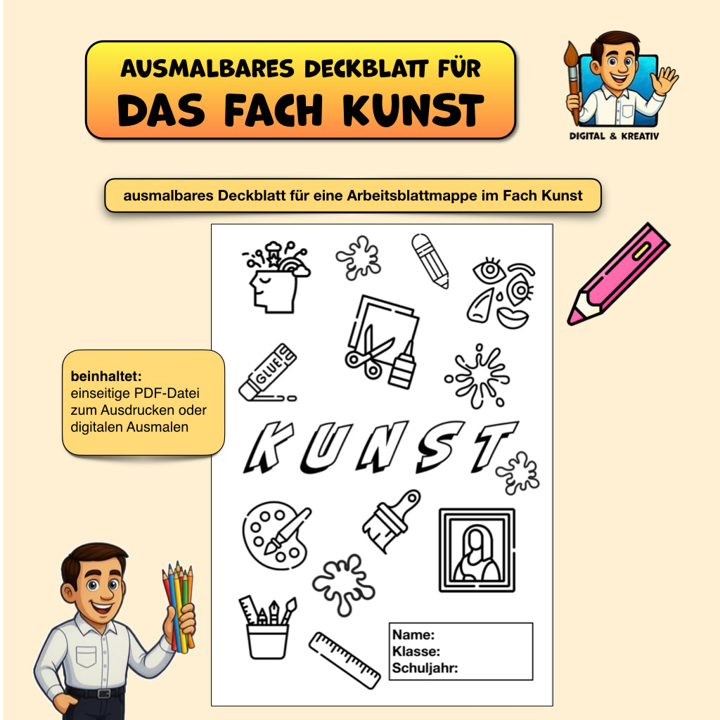 kostenloses Deckblatt für die Kunstmappe