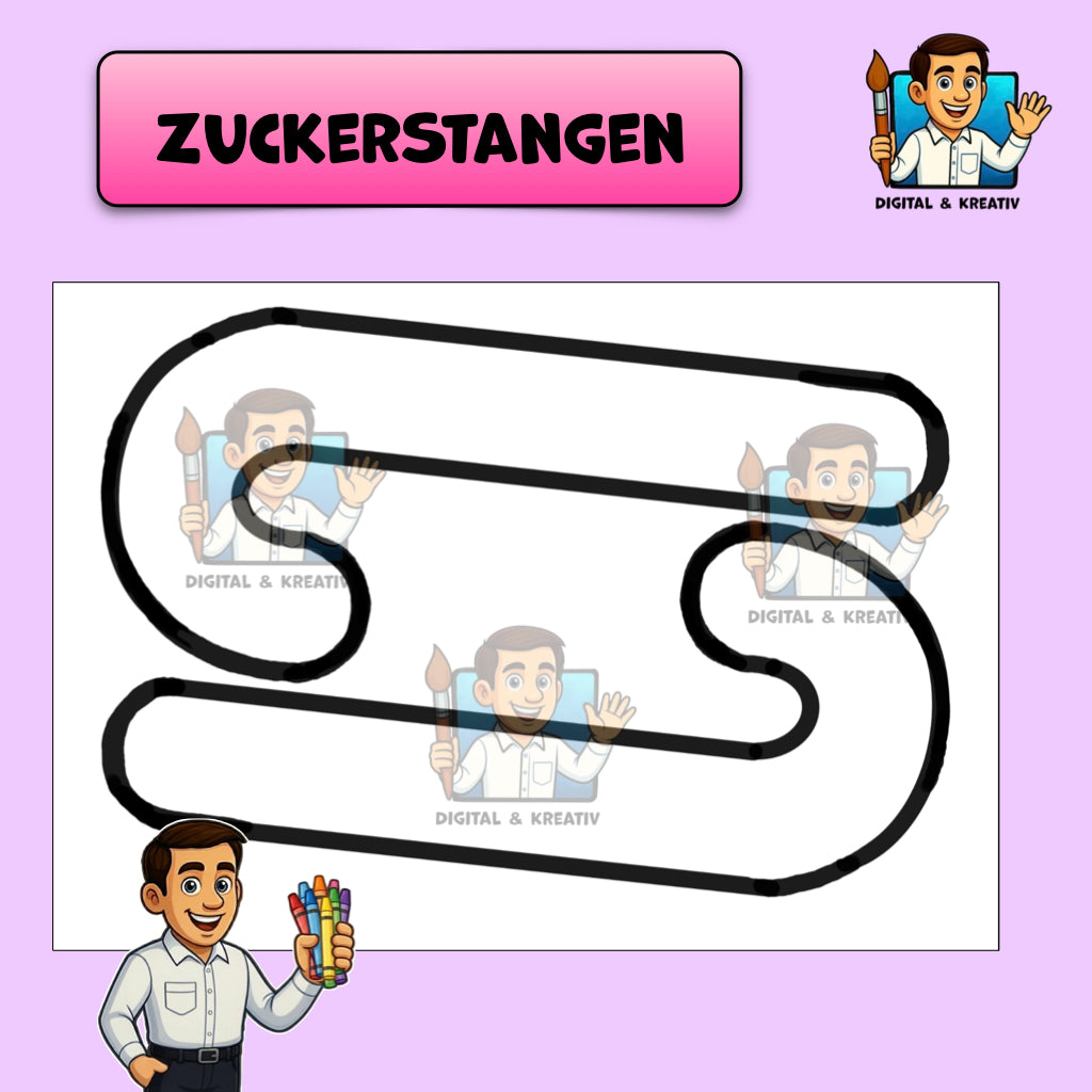 Kunst Schritt für Schritt: Gestalte eigene Candy Canes (Zuckerstangen)