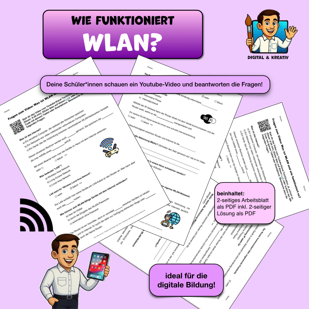 Wie funktioniert eigentlich WLAN? (Arbeitsblatt und Lösungsblatt)