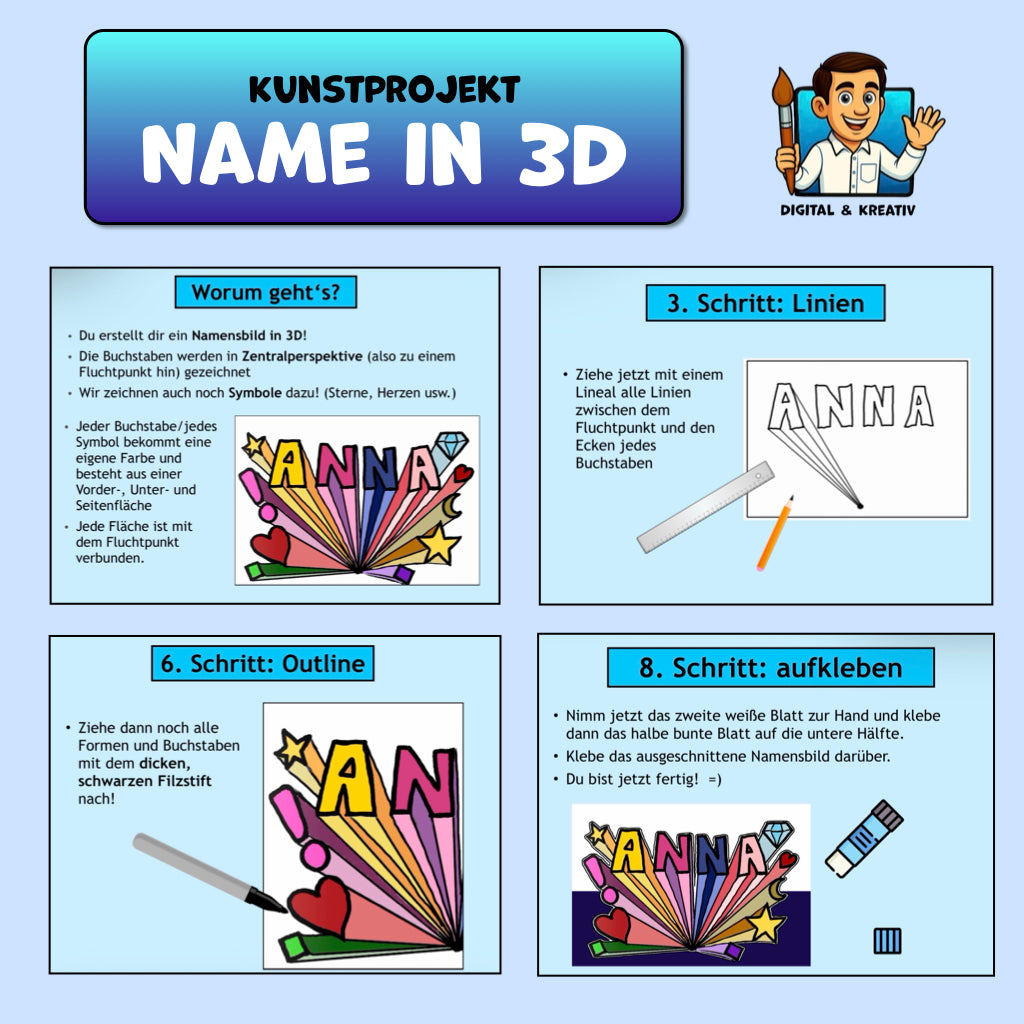 Inhaltsübersicht Name in 3D