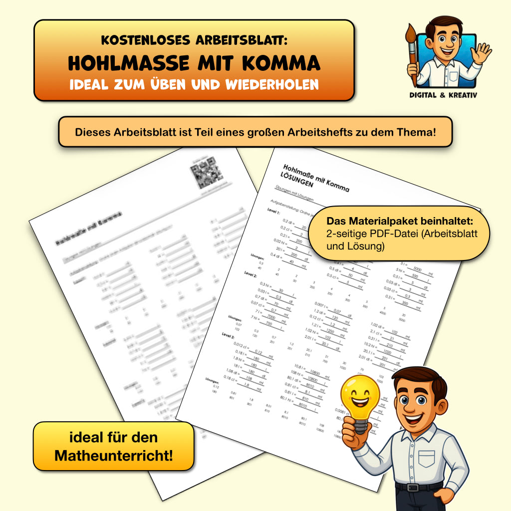 Hohlmaße mit Komma – Titelbild