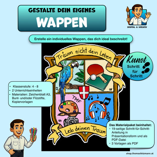 Kunstprojekt „Mein eigenes Wappen“ – Titelbild