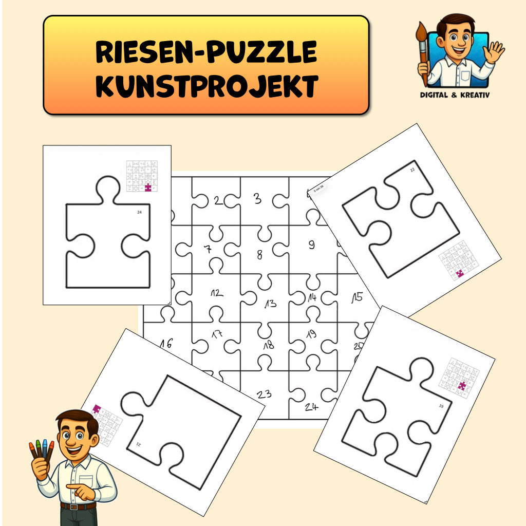 KUNST: Klassenbild - 25-teiliges Riesen-Puzzle