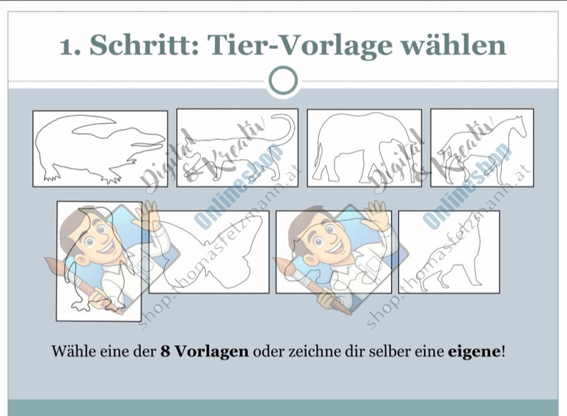 Abstraktes Kunstwerk nach Mondrian Kunstprojekt (15 Seiten) | PowerPoint + PDF