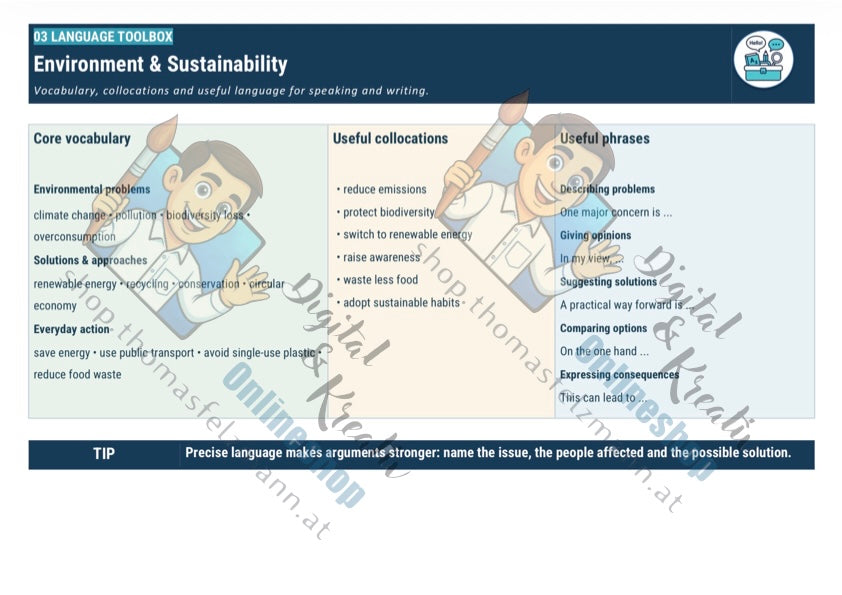 Environment & Sustainability – Englisch-Themenheft B2 für die Sekundarstufe II