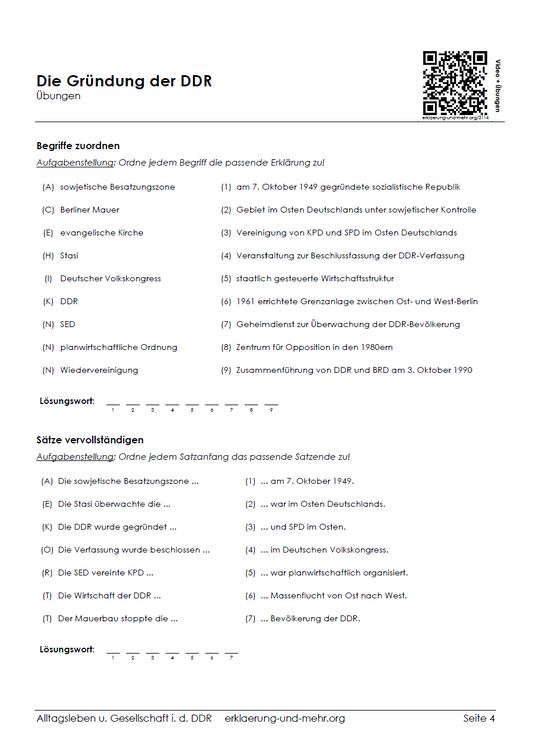 Alltagsleben und Gesellschaft in der DDR – 24-seitiges Arbeitsheft (PDF)