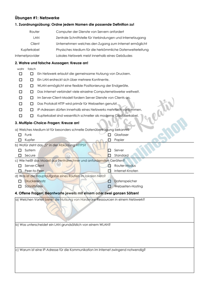Internet & Netzwerke – 6 Unterrichtsmaterialien im Bundle
