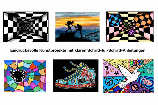 Kunstprojekte für die Sekundarstufe mit Schritt-für-Schritt-Anleitungen