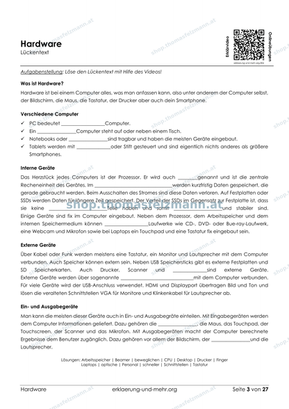 Hardware – 27-seitiges Arbeitsheft (PDF)