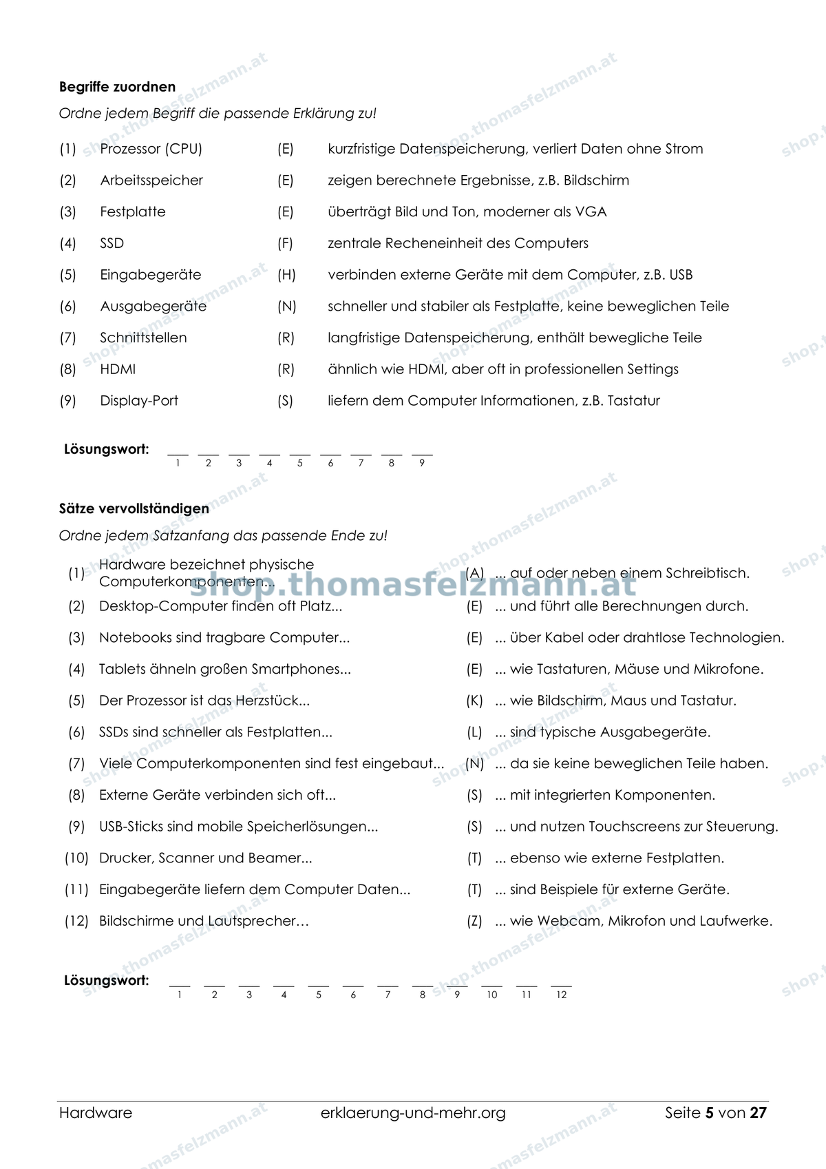 Hardware – 27-seitiges Arbeitsheft (PDF)