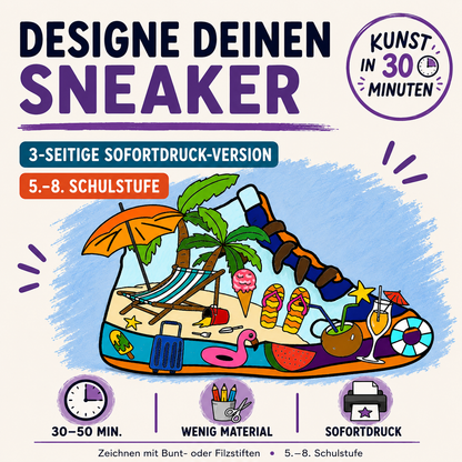 Kunst in 30 Minuten – 5 kreative Sofortdruck-Projekte | 15-seitiges Bundle