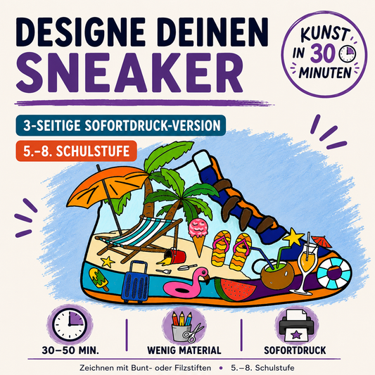 Designe deinen Sneaker – Kunst in 30 Minuten | Sofortdruck-Version