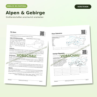 Arbeitsheft - Österreich (40-seitiges PDF) + Lösungsheft