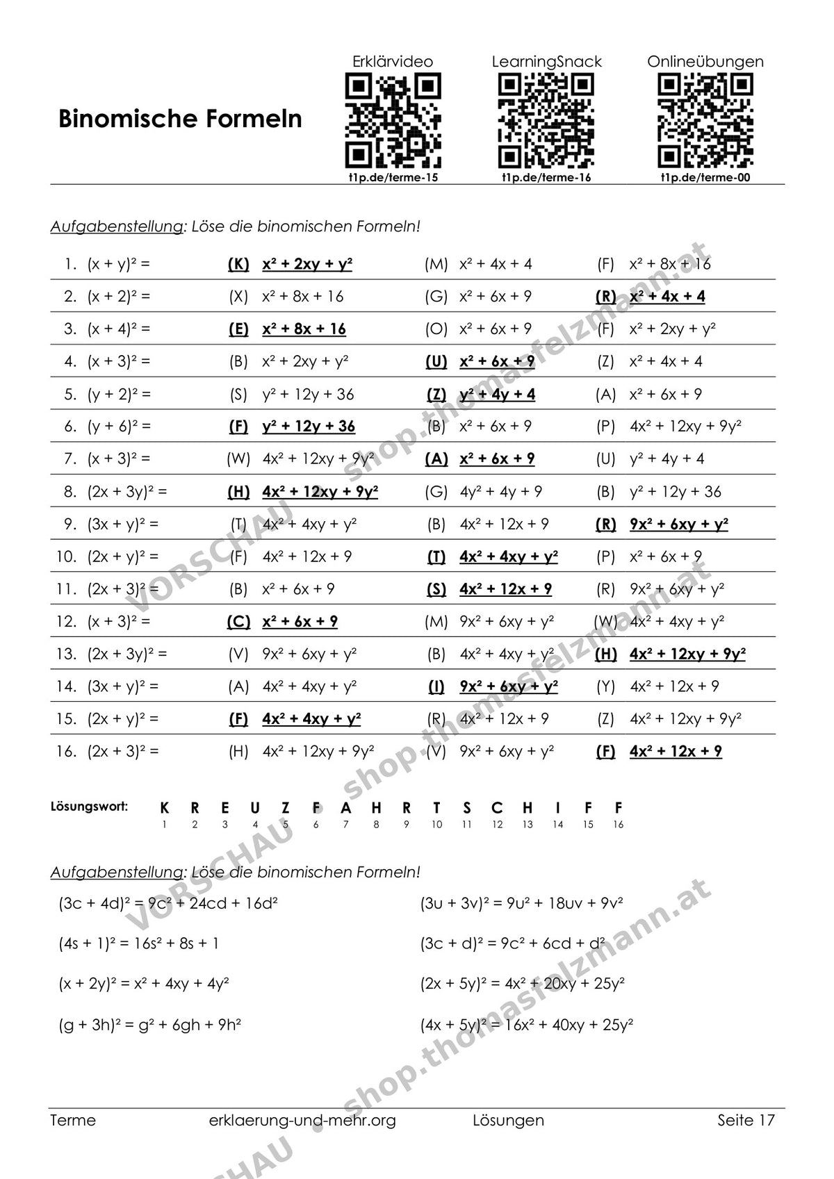 Terme & Bruchterme | Arbeitsheft (72 Seiten inkl. Lösungen)