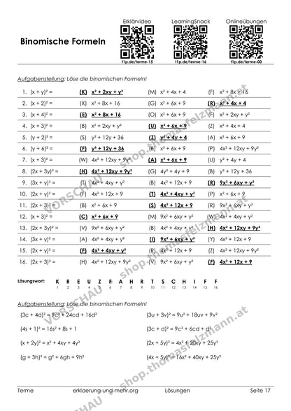 Terme & Bruchterme | Arbeitsheft (72 Seiten inkl. Lösungen)