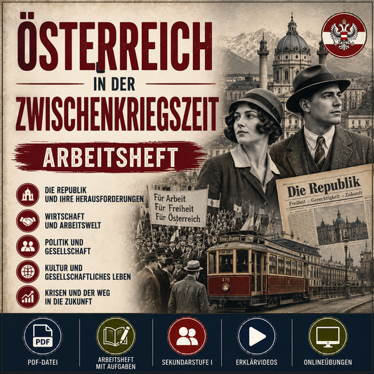 Österreich in der Zwischenkriegszeit – 24-seitiges Arbeitsheft (PDF)