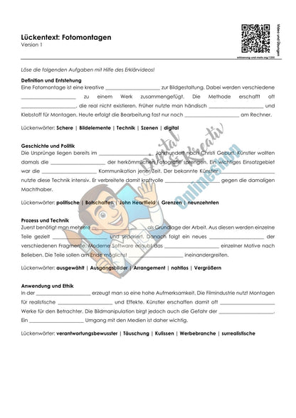 Lückentext Fotomontagen