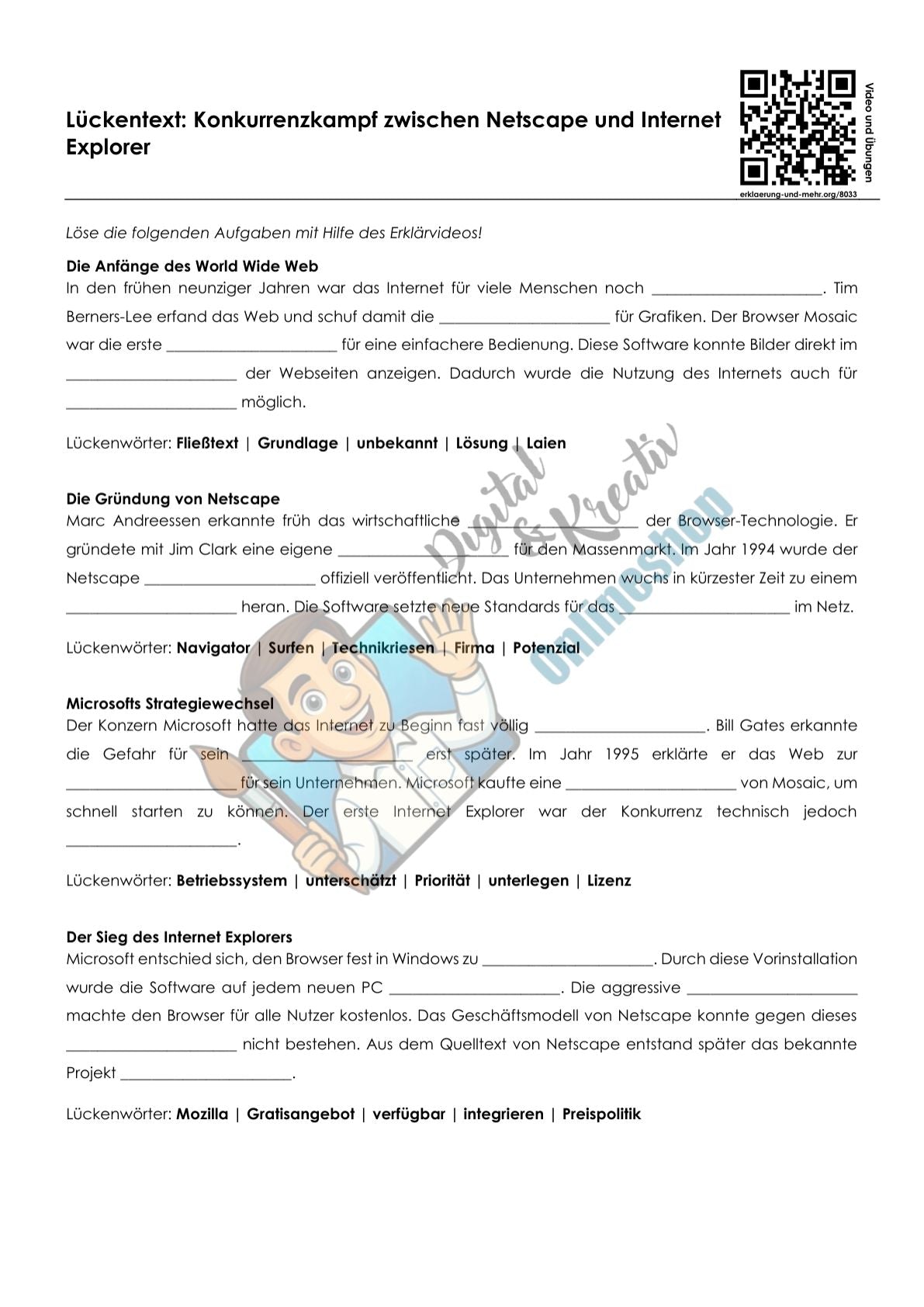 IT-Geschichte & Events Arbeitsheft Version 2 (22 Seiten) | Digitale Grundbildung PDF für die Sekundarstufe I