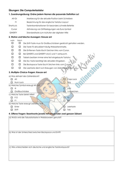Peripheriegeräte Arbeitsheft (Version 3) | Digitale Grundbildung PDF für die Sekundarstufe I