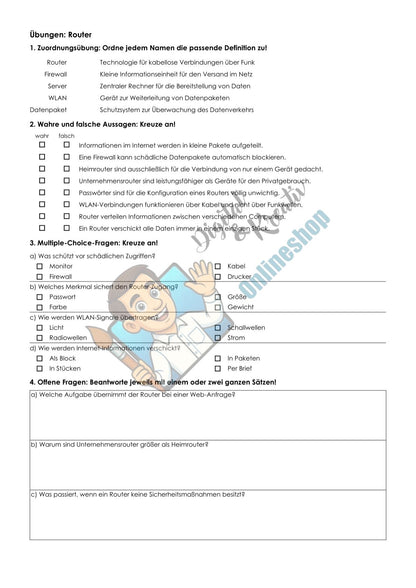 Netzwerktechnik Arbeitsheft Level 2 mittel | 11 Seiten | PDF