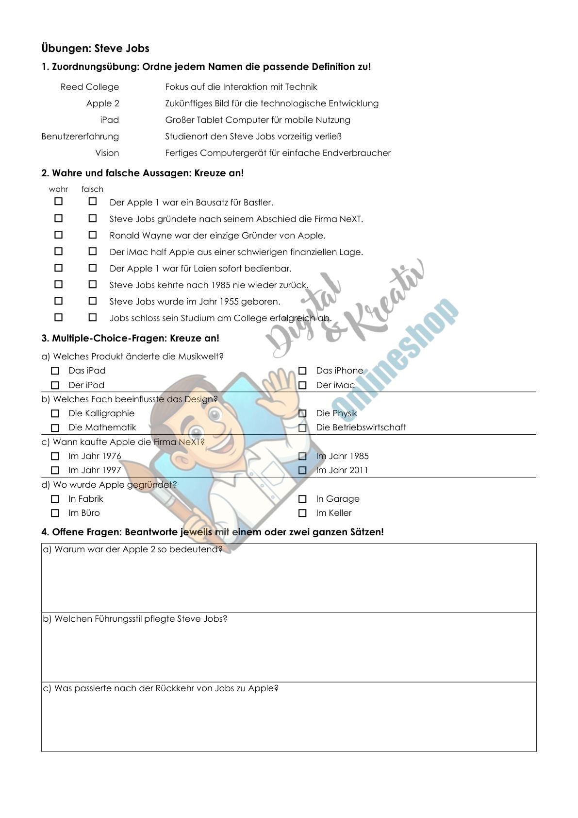 Pioniere der IT Arbeitsheft Level 1 leicht | 11 Seiten | PDF