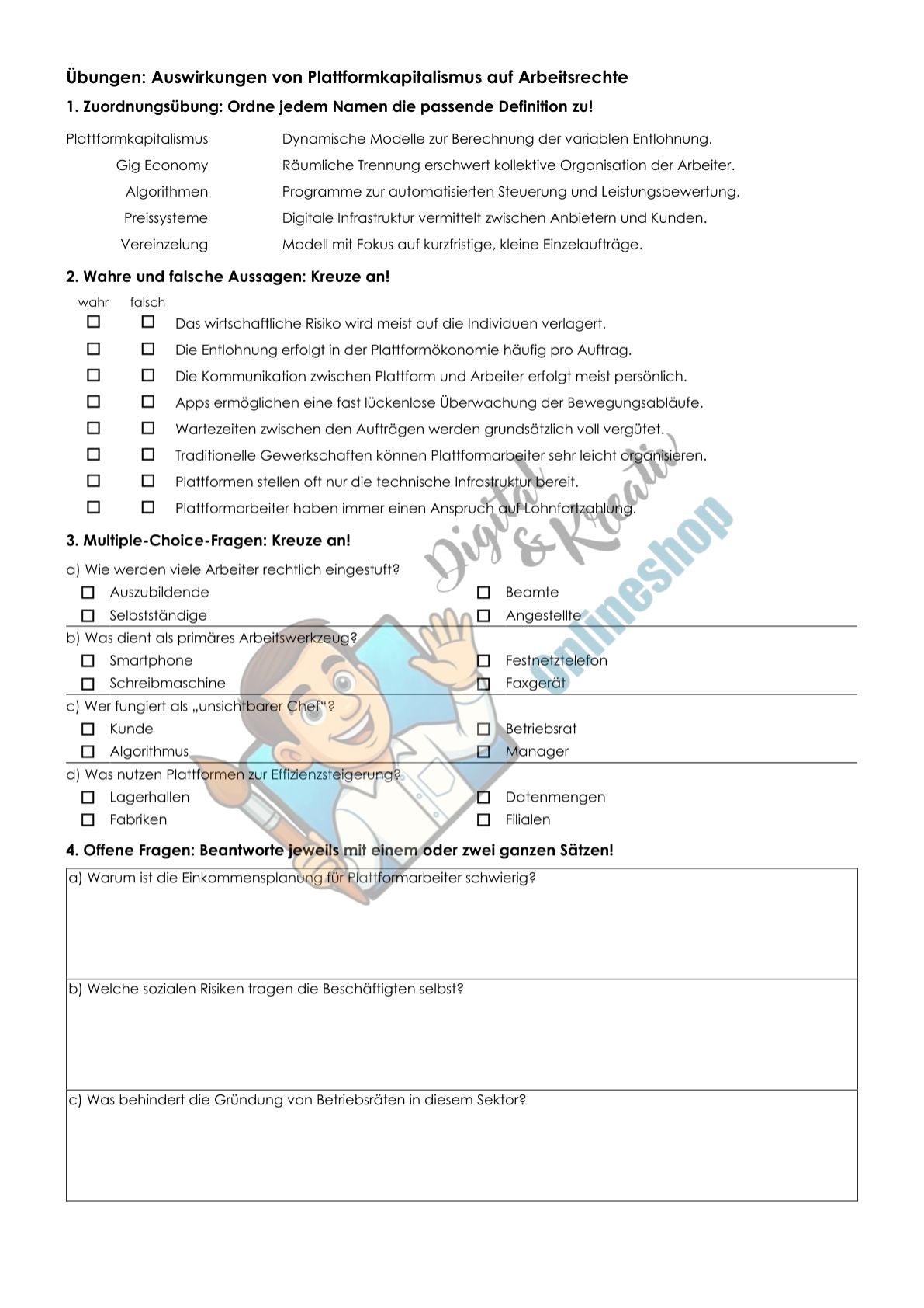 Digitale Gesellschaft Arbeitsheft Level 3 schwer | 22 Seiten | PDF