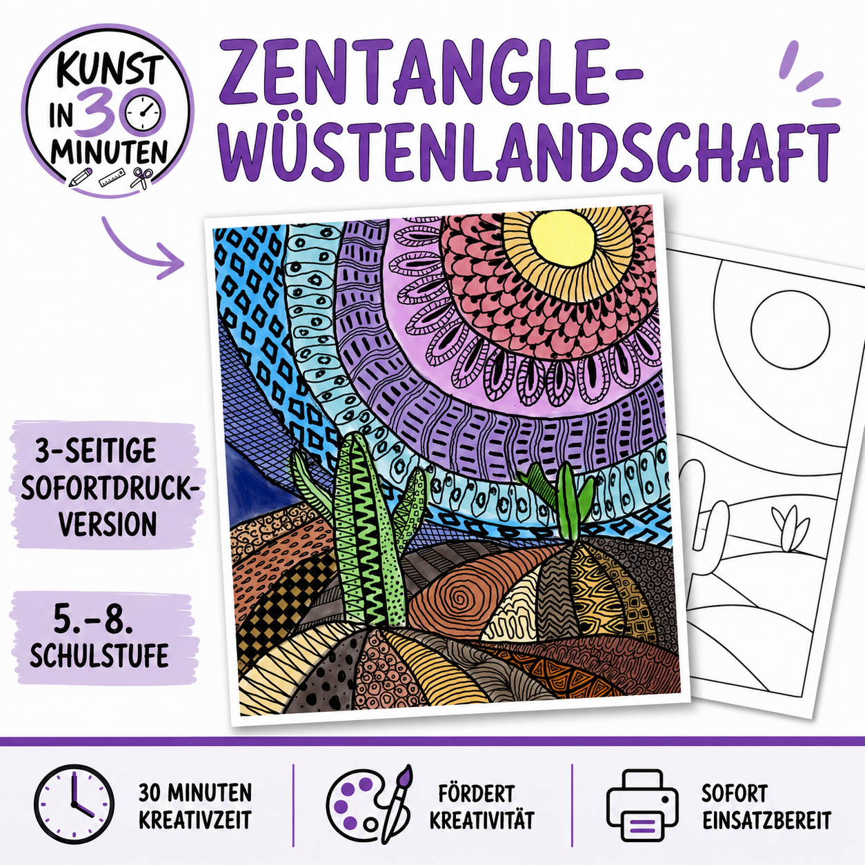 Kunst in 30 Minuten – Komplettpaket mit 16 schnellen Kunstprojekten