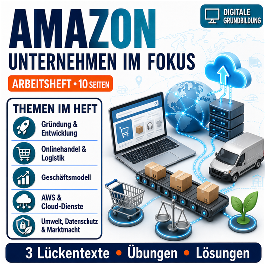 Amazon – Lückentext & Übungen | Arbeitsheft (10 Seiten inkl. Lösungen)
