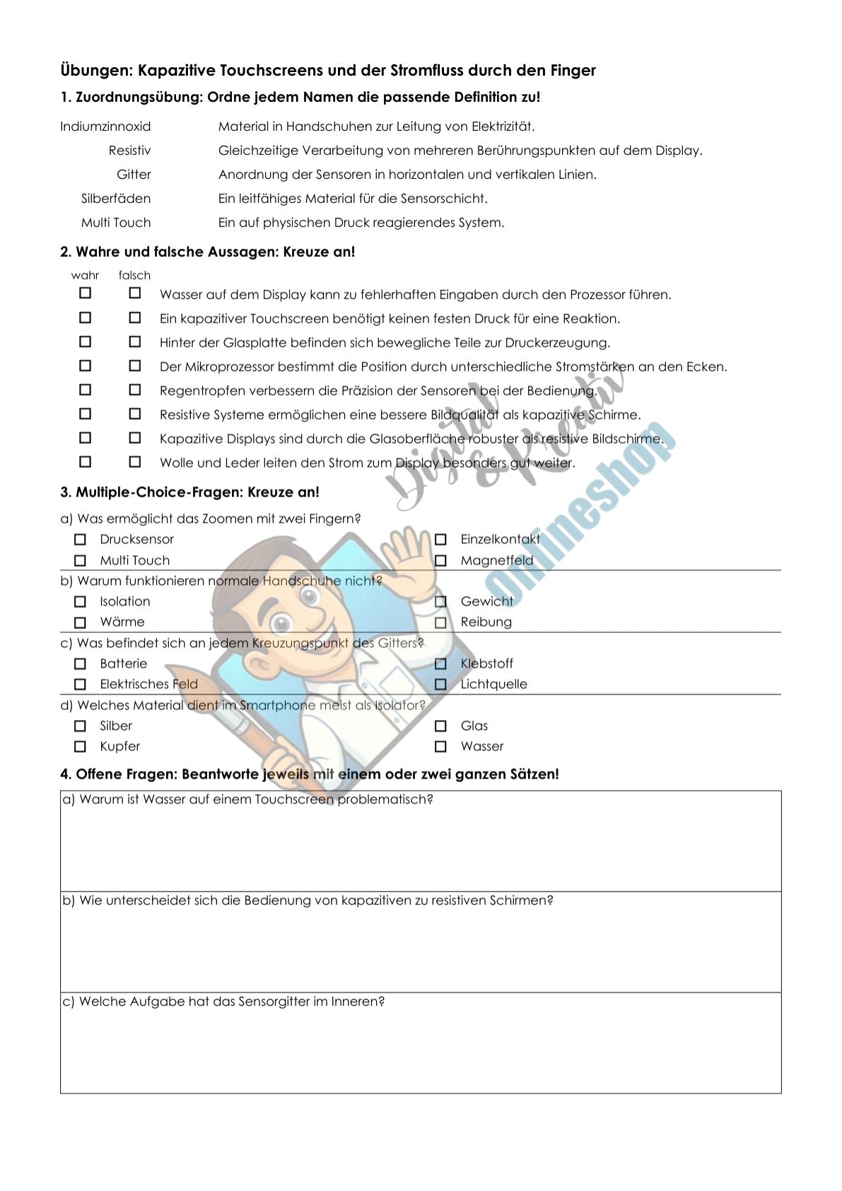 Mobile Technologie Arbeitsheft Level 1 (leicht) | 22 Seiten (11 Arbeitsheft + 11 Lösungen) | PDF