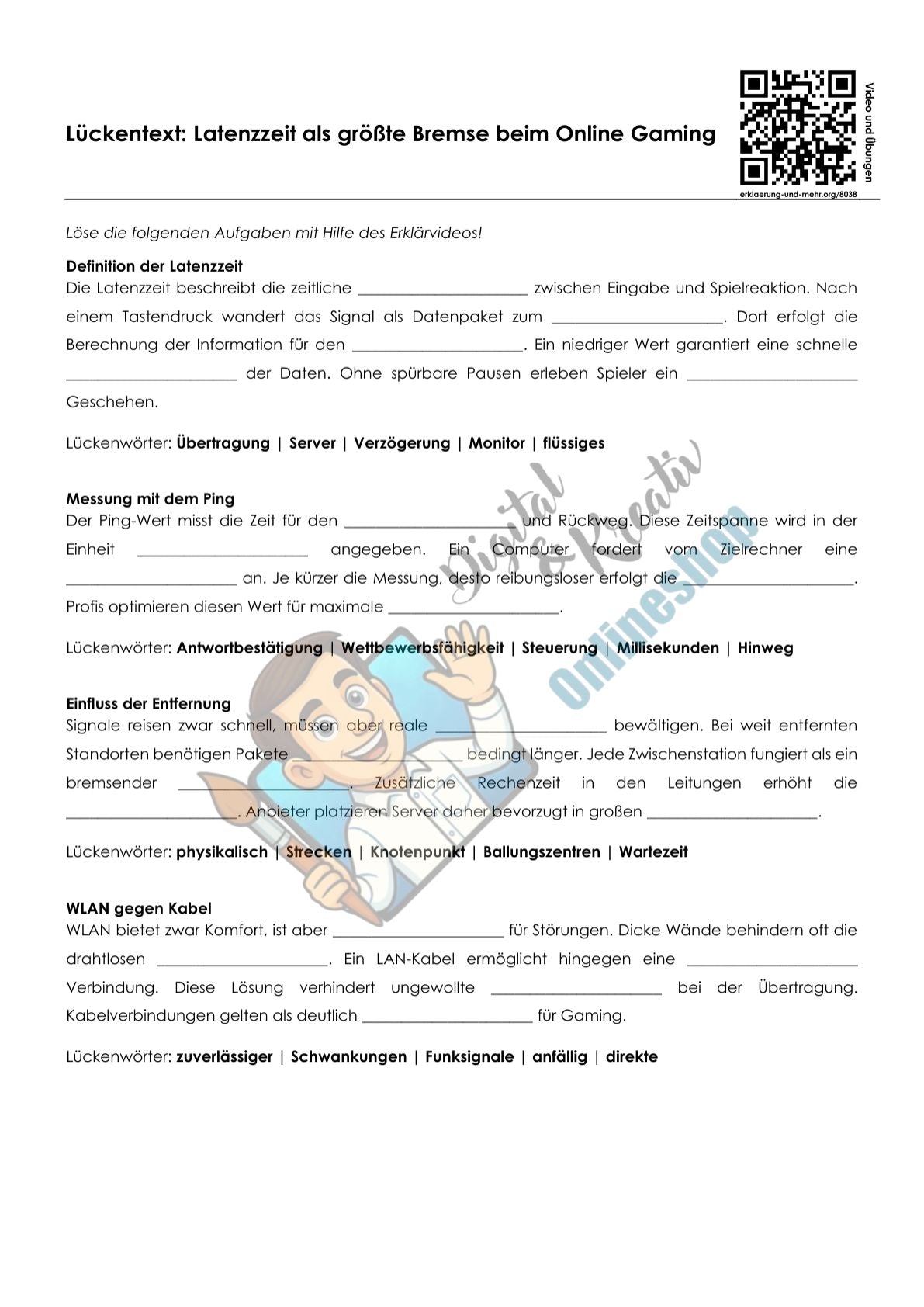 Gaming Technik Arbeitsheft Level 2 (mittel) | 22 Seiten (11 Arbeitsheft + 11 Lösungen) | PDF