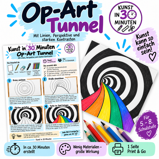 Op-Art Tunnel – Kunst in 30 Minuten