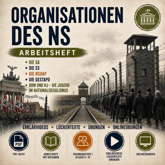 Organisationen des Nationalsozialismus – 20-seitiges Arbeitsheft (PDF)