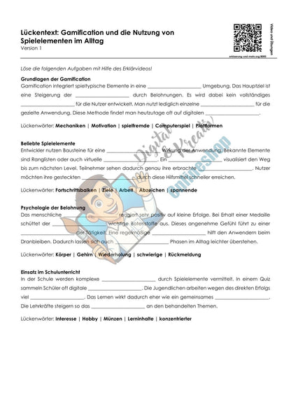 Gamification im Alltag verstehen – Arbeitsheft mit Lösungen (10 Seiten)