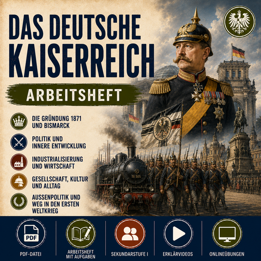 Das Deutsche Kaiserreich – 28-seitiges Arbeitsheft (PDF)