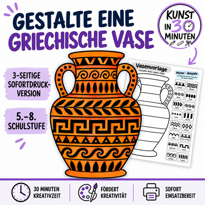 Griechische Vase gestalten – Kunst in 30 Minuten