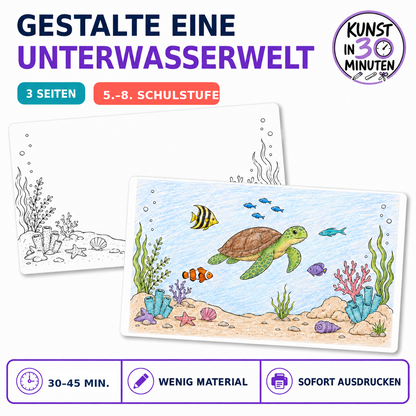 Gestalte eine Unterwasserwelt – Kunst in 30 Minuten