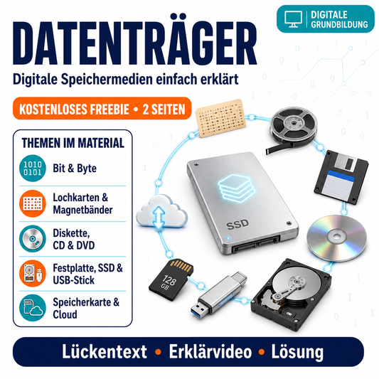 Datenträger einfach erklärt | Kostenloser Auszug aus dem Arbeitsheft | PDF