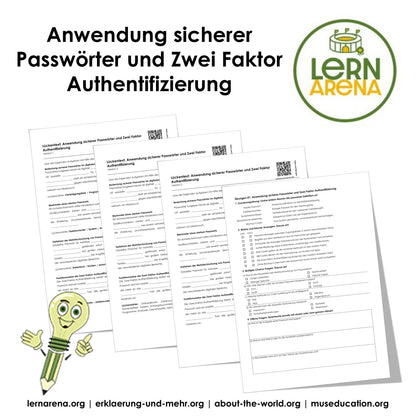 Sichere Passwörter & Zwei-Faktor-Authentifizierung | Arbeitsheft Digitale Grundbildung | 10 Seiten PDF