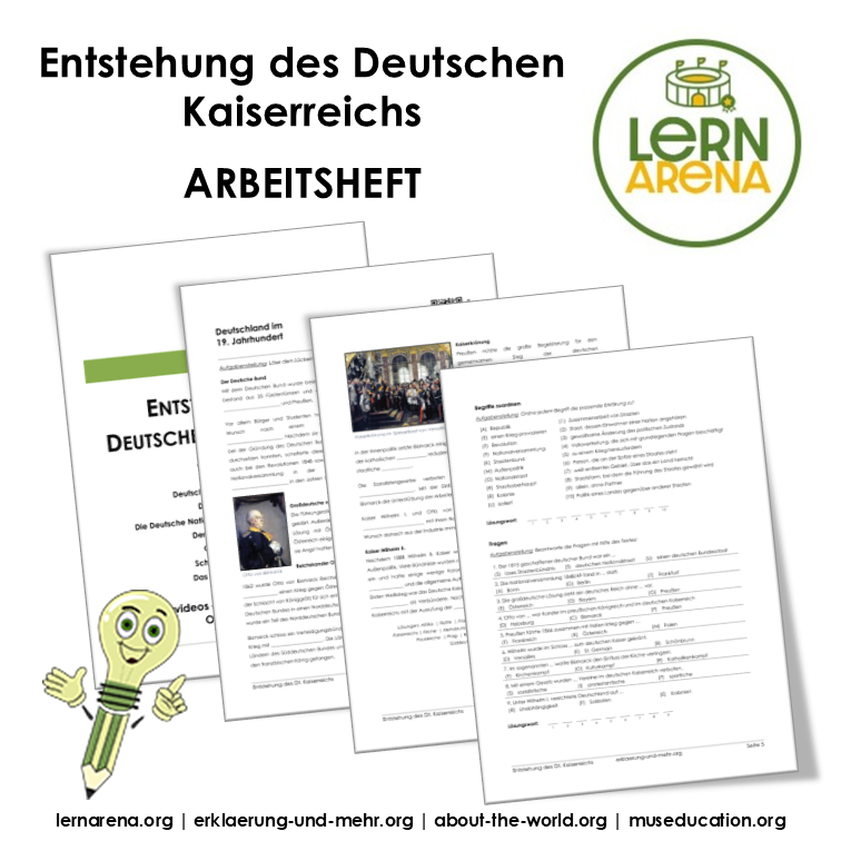Arbeitsheft Geschichte - Entstehung des Deutschen Kaiserreichs (PDF 24 Seiten) – Titelbild