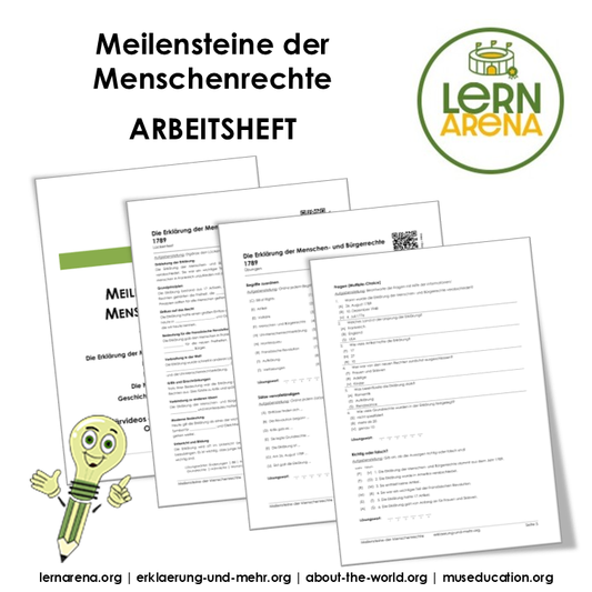 Meilensteine der Menschenrechte – 24-seitigen Geschichte Arbeitsheft (PDF)