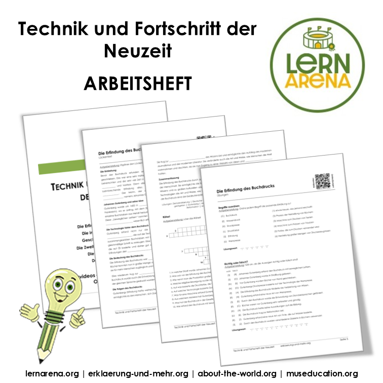 Technik und Fortschritt der Neuzeit – 28-seitiges Arbeitsheft (PDF)