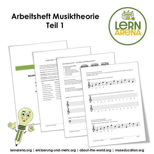 Musiktheorie Grundlagen – Teil 1 – 29-seitiges Arbeitsheft (PDF)