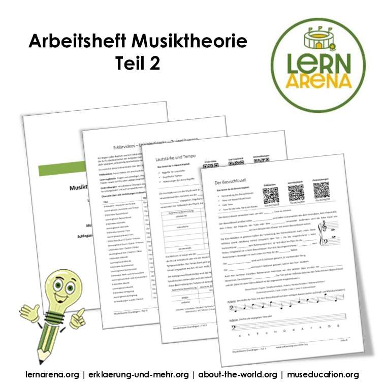 Musiktheorie Grundlagen – Teil 2 | 34-seitiges Arbeitsheft zu Intervallen, Akkorden & Schlagzeug (PDF)