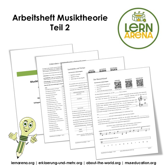 Musiktheorie Grundlagen – Teil 2 | 34-seitiges Arbeitsheft zu Intervallen, Akkorden & Schlagzeug (PDF)