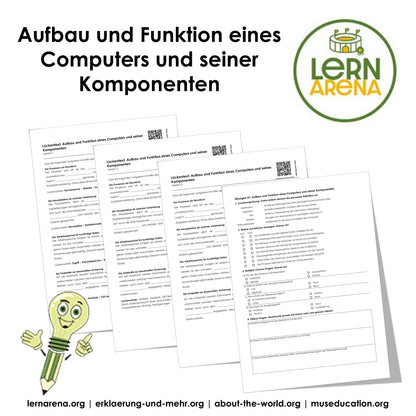 Aufbau und Funktion eines Computers und seiner Komponenten | Arbeitsheft mit Lösungen | 10 Seiten