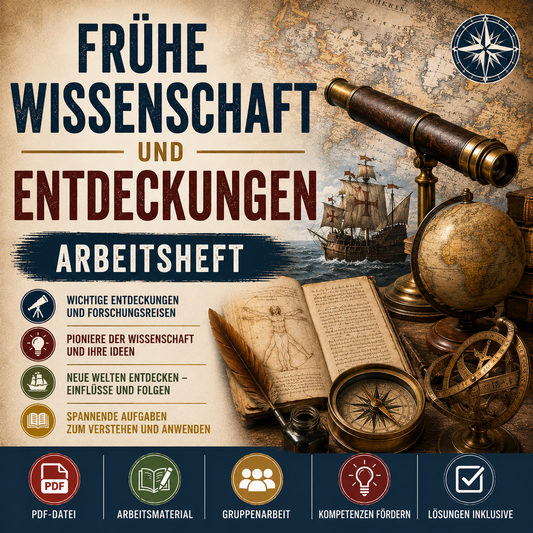 Frühe Wissenschaft und Entdeckungen – 24-seitigen Arbeitsheft (PDF)