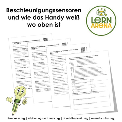 Beschleunigungssensoren im Smartphone – Arbeitsheft mit Lösungen (10 Seiten)